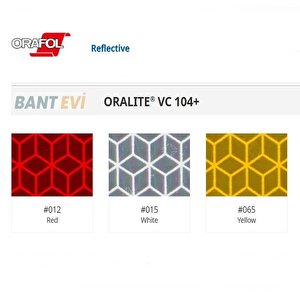 Oralite Vc 104+ Kırmızı Reflektif Bant 15mt Orafol Kesik Reflektör Şerit Sert Zemin