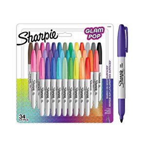 Glam Pop Fine Permanent Marker 34lü Kalem Seti 2198891