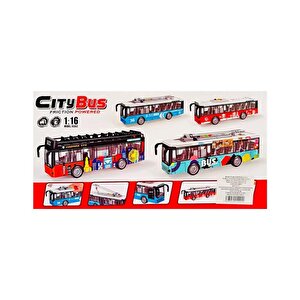 Ctoys Ses Ve Işıklı Oyuncak Şehir Otobüsü A1119-13 Kımızı