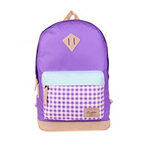 Wichlight Sırt Çantası Plaid Lila K1646