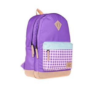 Wichlight Sırt Çantası Plaid Lila K1646
