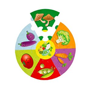 Yuvarlak Puzzle Sebzeler Eolo Yayınları