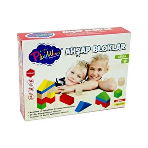 Play Wood Ahşap Eğitici Bloklar Doğal Oyuncak Ony-356