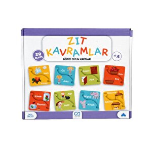 Zıt Kavramlar Eğitici Oyun Kartları