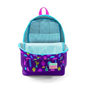 Coral High Mor Pembe Kaktüs Desenli Okul Sırt Çantası 23108