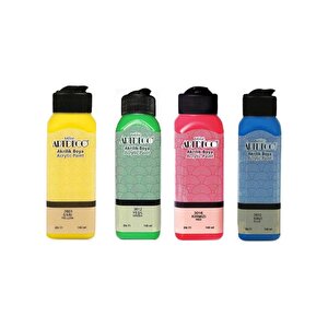 4lü 140 Ml Akrilik Boya Seti