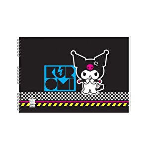 Kuromi 35x50cm 15 Yaprak Spiralli Resim Defteri