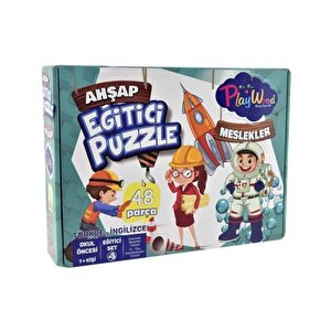 Playwood Ahşap Eğitici Puzzle Meslekler 48 Parça Ony06