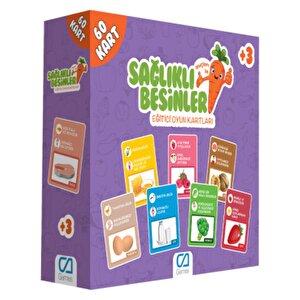 Sağlıklı Besinler Eğitici Oyun Kartları