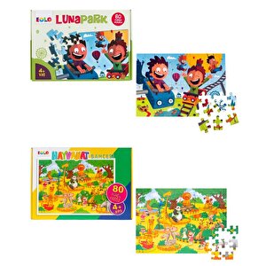 Hayvanat Bahçesi Ve Lunapark 2li Puzzle Set