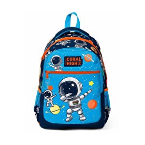 Okul Sırt Çantası Lacivert Mavi Astronot Desenli 23486