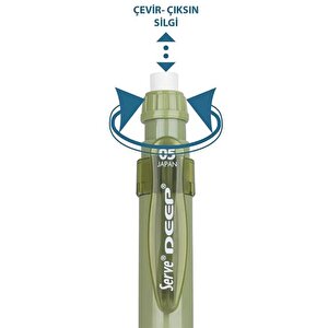 Deep Mekanik Kurşun Kalem 0.5mm Yaprak Yeşili