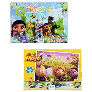 Wissper Ve Arı Maya 100 Parça Puzzle 2li Set