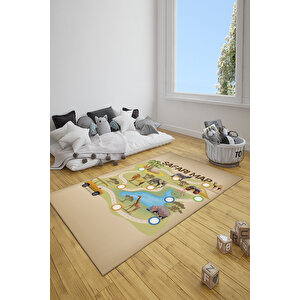 Kaymaz Taban Yıkanabilir Çocuk Halısı 150x230 cm