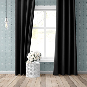 Etshome Si̇yah Blackout Fon Perde Tek Kanat 140x260 cm