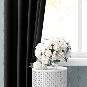 Etshome Si̇yah Blackout Fon Perde Tek Kanat 100x260 cm