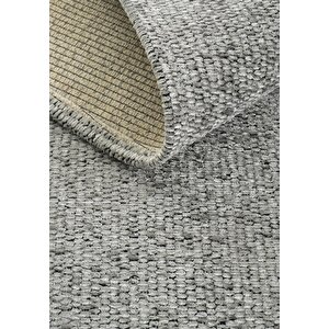 Clara 05 Gri Halı Yıkanabilir Mutfak Halısı Yumuşak Tuşeli Kaymaz Tabanlı Şönil Halı İnce Kilim
