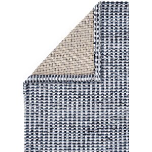 Cool Halı Aura 07 Lacivert Yıkanabilir Mutfak Halısı Yumuşak Tuşeli Kaymaz Tabanlı Halı İnce Kilim