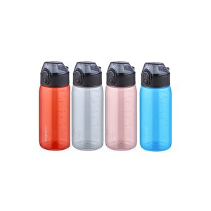 450ml Yeni Koleksiyon Mini Boy Şeffaf Gövdeli Rahat Içim Tritan Su Matarası Kırmızı