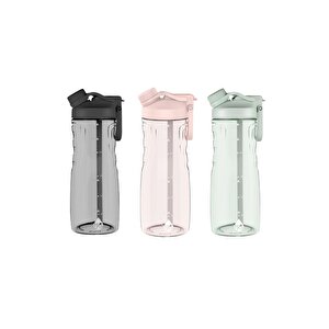 970ml Pipetli/pipetsiz İki Ağızlı Tritan Su Matarası Pembe