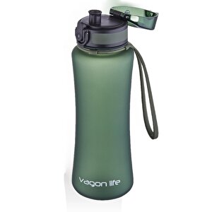 550ml Yeni Koleksiyon Soft-touch Silikon Taşıma Askılı Tritan Su Matarası Yeşil