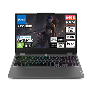 Loq 15irx9 Intel Core I7-13650hx 64 Gb 2 Tbssd Rtx 3050 15.6" Fhd Windows 11 Pro Taşınabilir Bilgisayar 83dv00g5tr Bt24