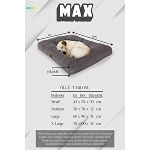 Max, Ultra Yumuşak, Kaydırmaz Tabanlı, Konforlu Kedi Ve Köpek Yatağı, Yer Minderi
