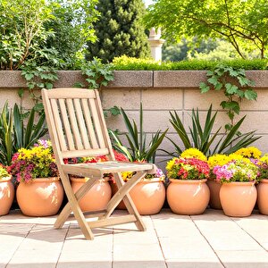 Samba İroko Katlanabilir Kolsuz Sandalye