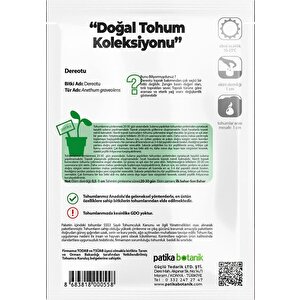 3500 Adet Toros Yeşili Dere Otu Tohumu