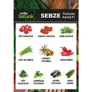 10 Çeşit Sebze Tohum Paketi 1000+ Tohum