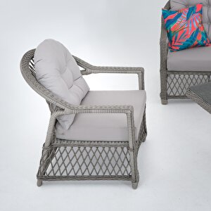 Crystal Üçlü Rattan Bahçe Oturma Grubu | Rehome