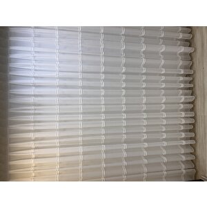 Bambu Şerit Saçaklı 1/3 Amerikan Sık Pile Rustik/korniş Uyumlu