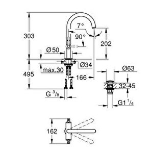 Atrio Lavabo Bataryası L-boyut - 21145gl0