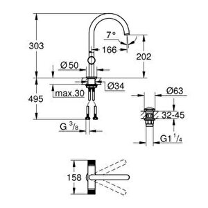Grohe Atrio Private Collection Tek Delikli Lavabo Bataryası L-boyut - 21138al0