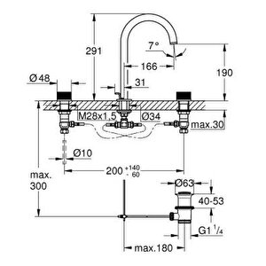Grohe Atrio Private Collection 3 Delikli Lavabo Bataryası L-boyut - 20595gl0