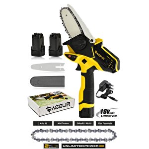 18v Çift Akülü Bıçkı Testere Dal Budama Makinesi