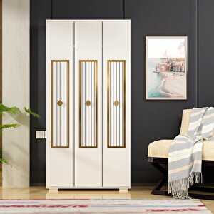 Norra Çocuk Genç Odası Takımı (g-c-l-p-r) Beyaz-Altın Beyaz gold