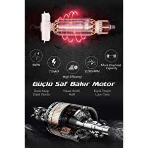 Assur 780w Metal Şanzıman Avuç İçi Taşlama Makinesi 125mm