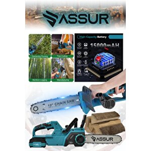 21v Çift Akülü Şarjlı Dal Budama Makinesi Testeresi Kesim Motoru