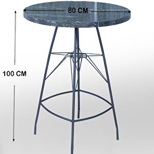 Azra 80x100 Oval Mutfak Yemek Masası 4 Kişilik Çapraz Telli Bar Sandalyesi Cafe Masa
