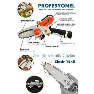 18v Çift Akülü Bıçkı Testere Dal Budama Makinesi Çantalı