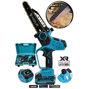 21v Çift Akü Otomatik Yağlamalı El Testeresi Ağaç Odun Dal Kesme Budama Dijital Gösterge