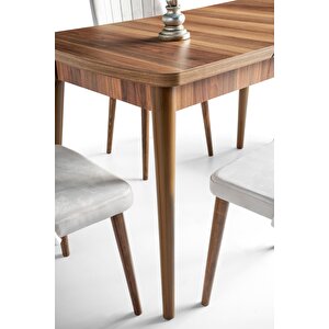 Milano Mdf Açılır Mutfak Masa Sandalyeli Takım 75*130cm