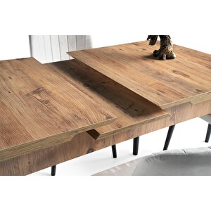 Milano Mdf Açılır Mutfak Masa Sandalyeli Takım 75*130cm Çam