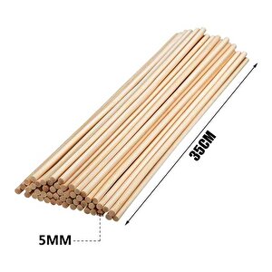 Ahşap Bambu Maket Patates Kızartma Çubuğu Çöp Şiş - Boy : 35 Cm./ En : 5 Mm. - 500 Adet