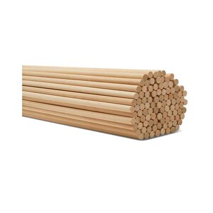 Ahşap Bambu Maket Patates Kızartma Çubuğu Çöp Şiş - Boy : 35 Cm./ En : 5 Mm. - 500 Adet