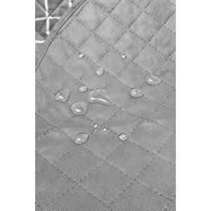 Kendinden Çantalı Kapitone Piknik Örtüsü 150x150 Cm Su Geçirmez Oduncu Desen