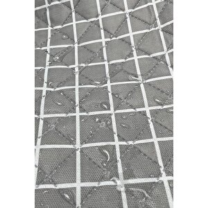 Kendinden Çantalı Kapitone Piknik Örtüsü 150x150 Cm Su Geçirmez Oduncu Desen