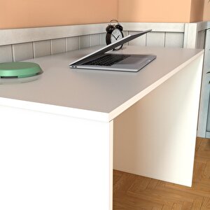 Bimossa V3040 Freya Raflı Çalışma Masası Beyaz
