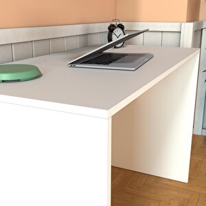 Bimossa V2040 Fara Raflı Çalışma Masası Beyaz